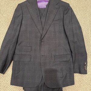 Men’s Isaia three piece custom suit